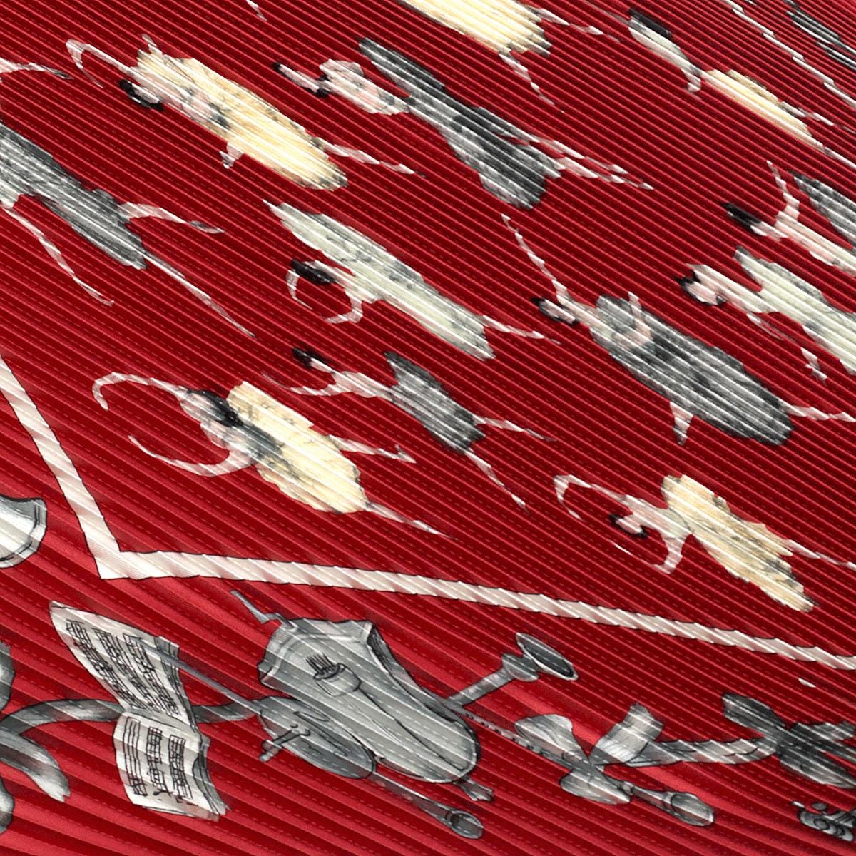 Hermes Scarf "La Danse" by Jean-Louis Clerc Plisse 90cm Pleated Silk | Carre Foulard