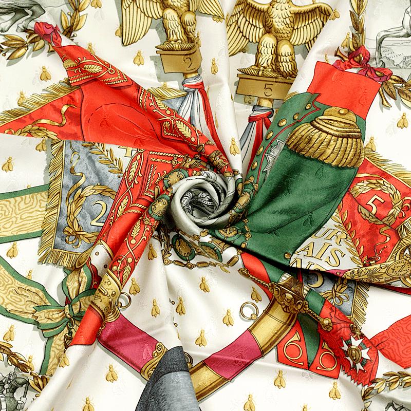 Hermes Scarf "Napoleon" by Philippe Ledoux Vintage 90cm Silk Jacquard | Carre Foulard