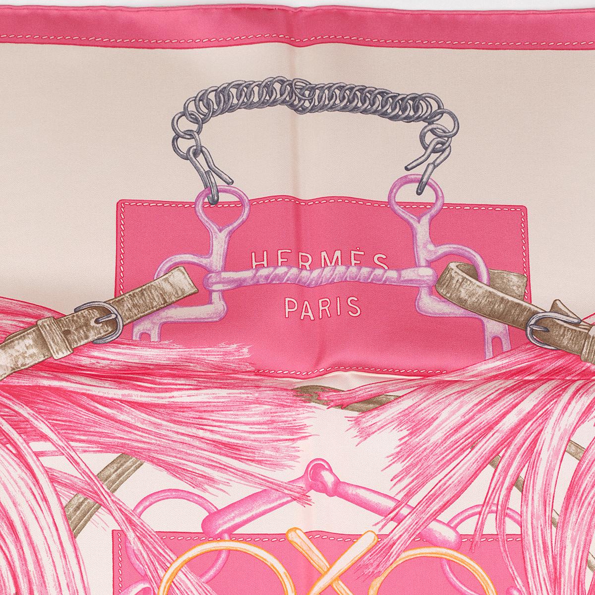 Hermes Scarf "Projets Carres au Crayon" by Henri d'Origny 90cm Silk | Carre Foulard NIB