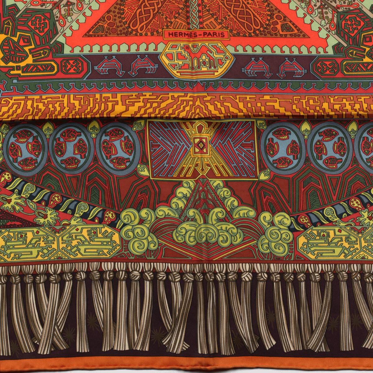 Hermes Scarf "Sur Un Tapis Volant" by Annie Faivre 90cm Silk | Carre Foulard