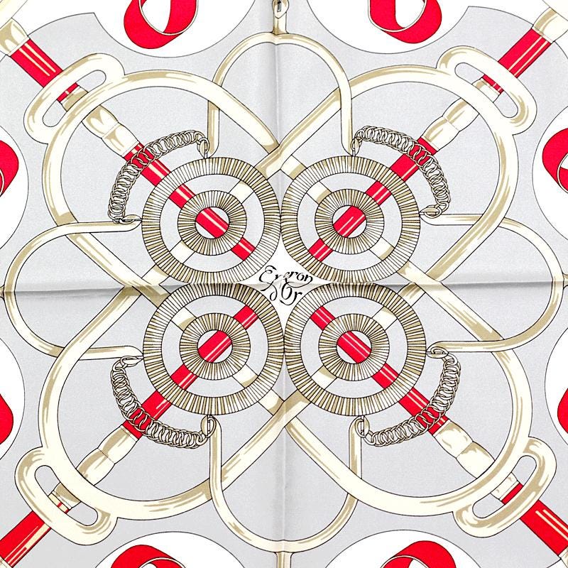 Hermes Scarf "Eperon d'Or" by Henri d'Origny 90cm Silk | Carre Foulard