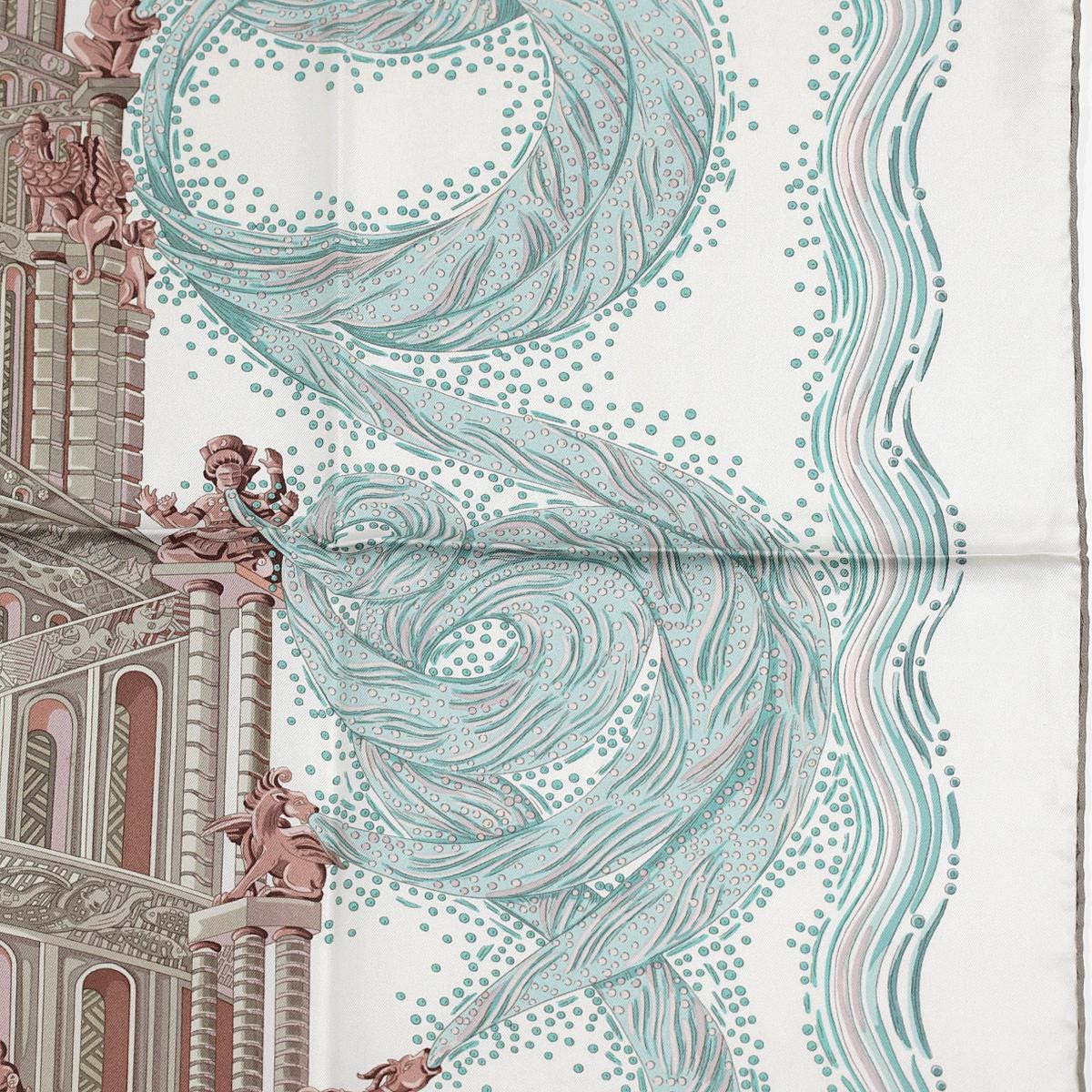 Hermes Scarf "Les Rivieres de Babel" by Annie Faivre 90cm Silk | Carre Foulard