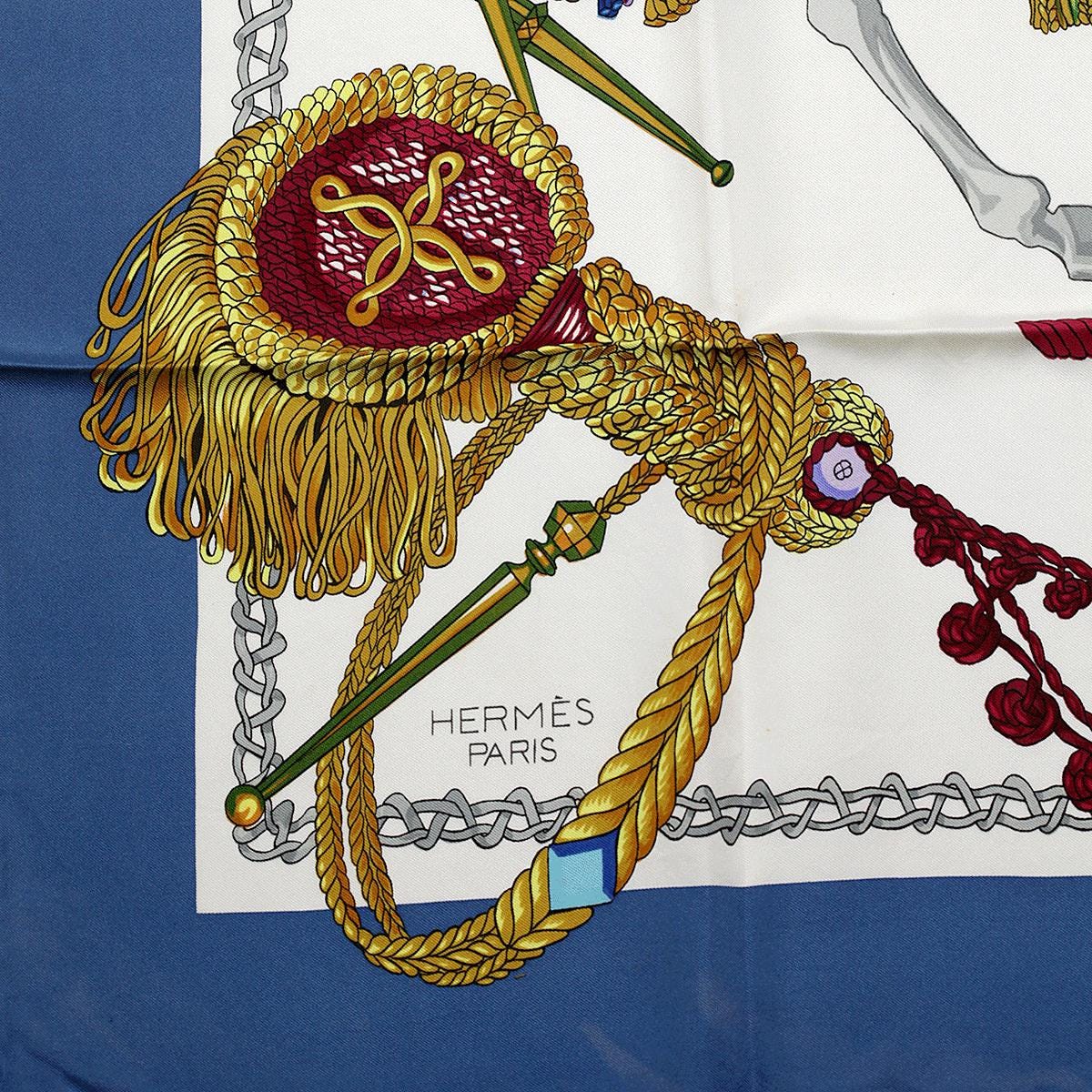 Hermes Scarf "La Timbalier" by Francoise Heron 90cm Silk