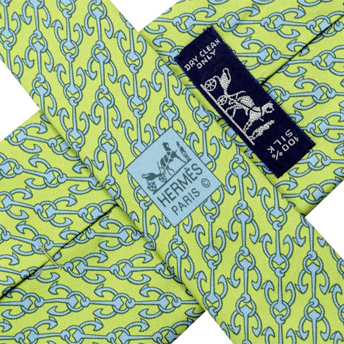 Hermes Men's Silk Tie Anchors Geometric Pattern 5358 | Necktie Cravate