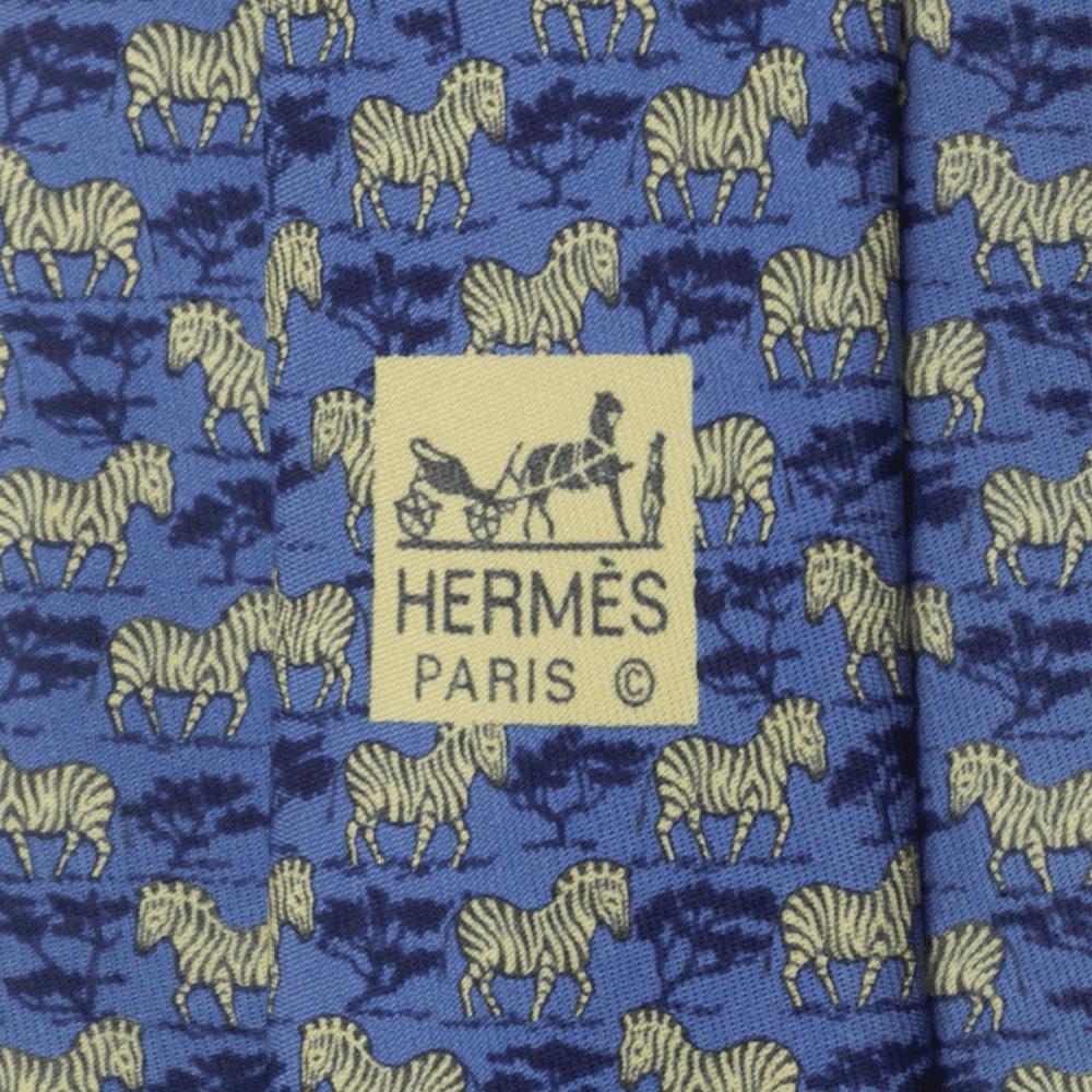 Hermes Men's Silk Tie Zebras Pattern 7110 | Necktie Cravate
