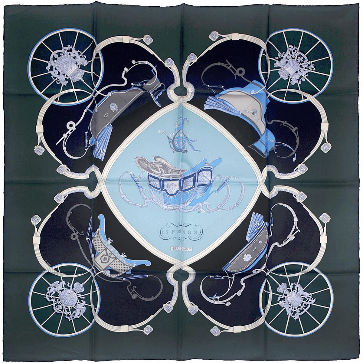 Hermes Scarf "Springs" by Philippe Ledoux 90cm Silk | Foulard Carre