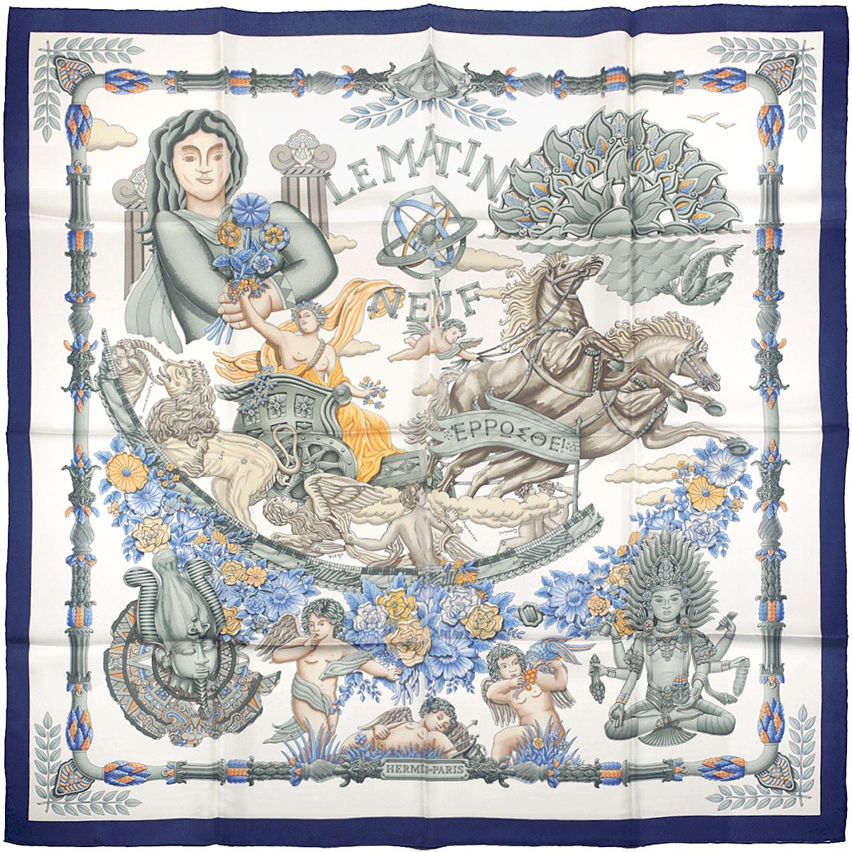 Hermes Scarf "Le Matin Neuf" by Joachim Metz 90cm Silk | Carre Foulard