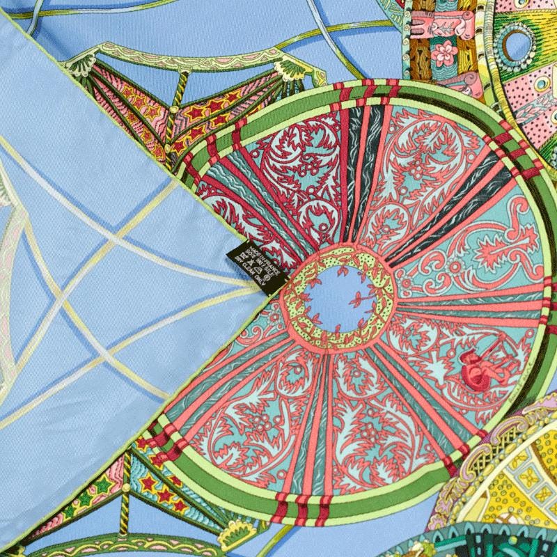 Hermes Scarf "Domes Celestes" by Annie Faivre 90cm Silk | Foulard Carre