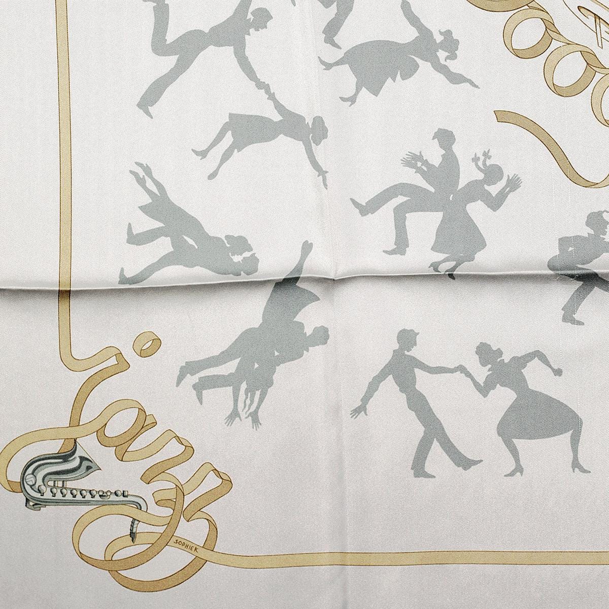 Hermes Scarf "Boogie Woogie" by Sophie Koechlin 90cm Silk