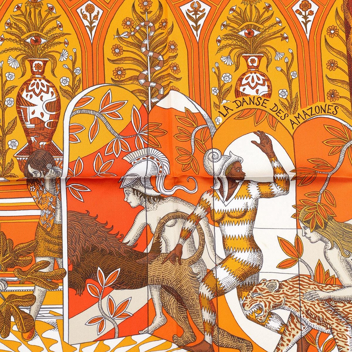Hermes Scarf "Danse des Amazones" by Édouard Baribeaud 90cm Silk | NIB