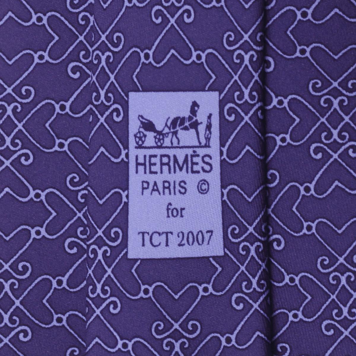 Hermes Men's Silk Tie Geometric Pattern 5368 | LTD Edition for TCT 2007