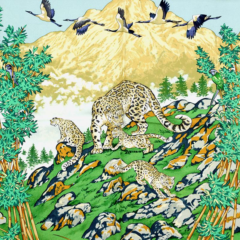 Hermes Scarf "Sichuan" by Robert Dallet 90cm Silk | Carre Foulard
