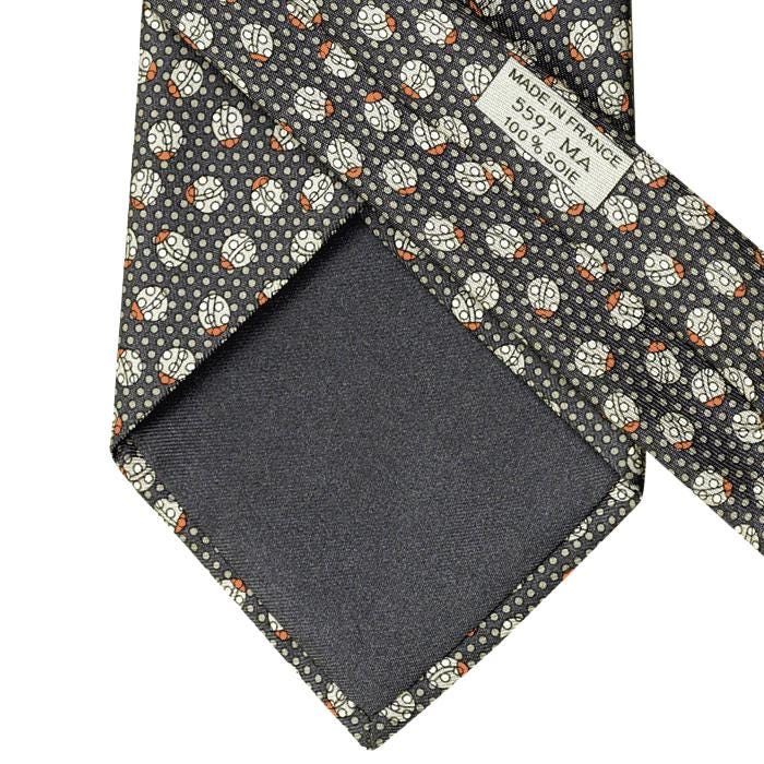 Hermes Men's Silk Tie Whisical Ladybugs Pattern 5597