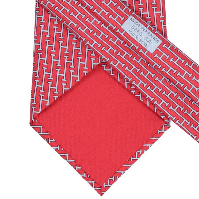 Hermes Men's Silk Tie Geometric H Pattern 5263 | Necktie Cravate