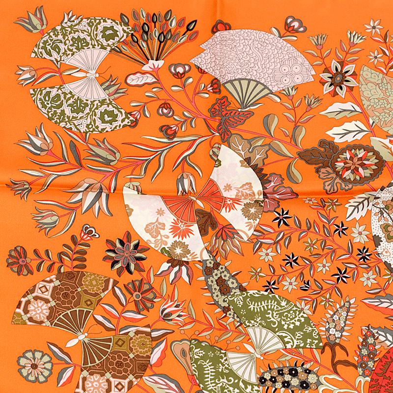 Hermes Scarf "Fleurs et Papillons de Tissus" by Christine Henry 90cm Silk | Foulard Carre