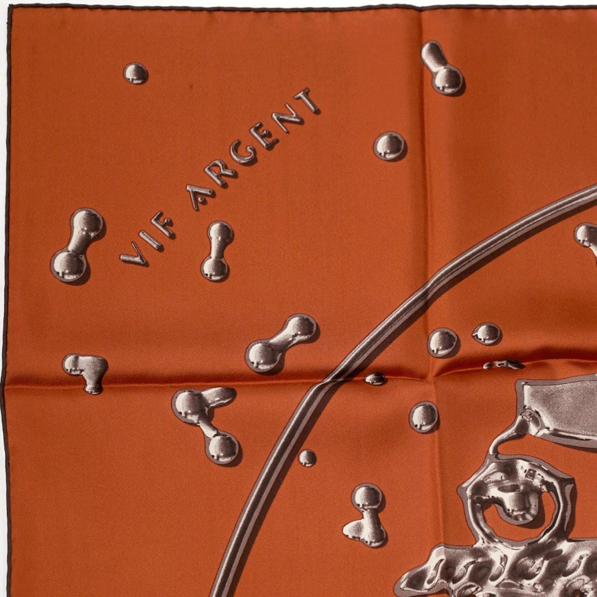 Hermes Scarf "Vif Argent" by Dimitri Rybaltchenko 90cm Silk