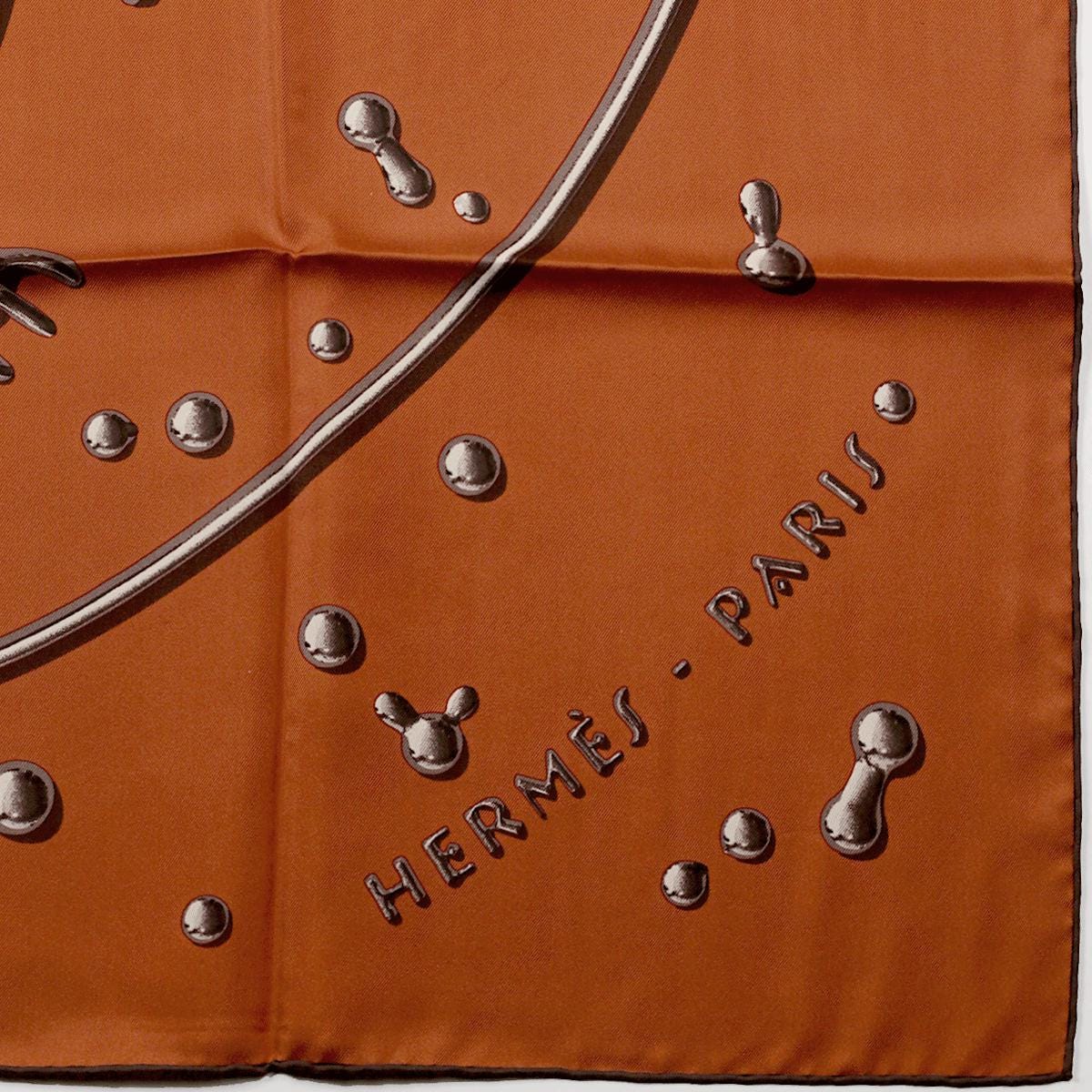 Hermes Scarf "Vif Argent" by Dimitri Rybaltchenko 90cm Silk