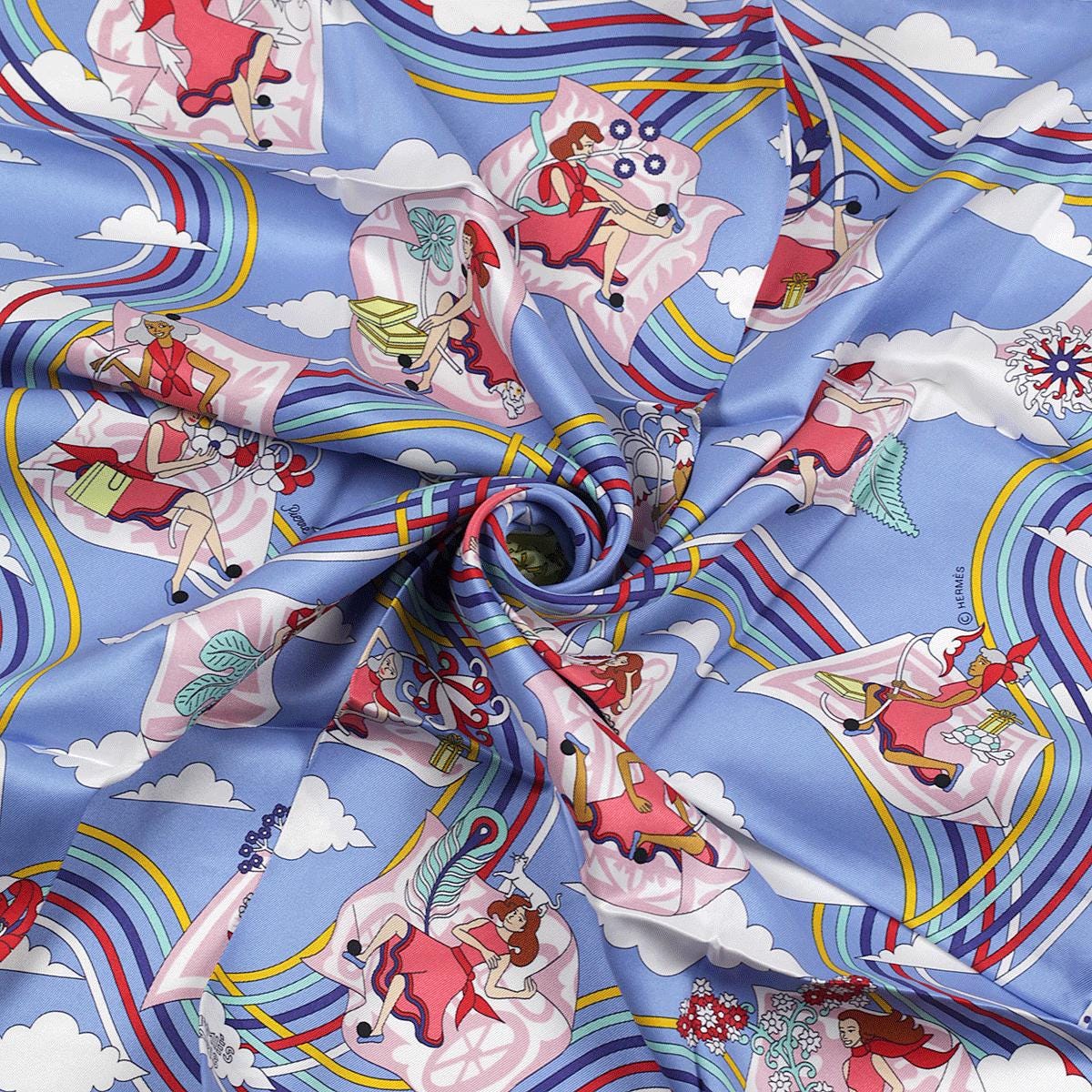 Hermes Scarf "Carres Volants" by Pierre Marie 70cm Silk | Carre Foulard