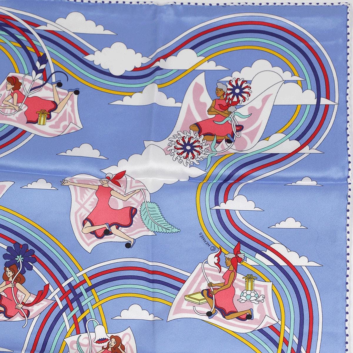 Hermes Scarf "Carres Volants" by Pierre Marie 70cm Silk | Carre Foulard