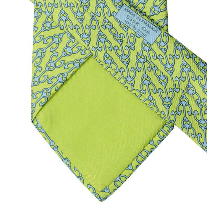 Hermes Men's Silk Tie Anchors Geometric Pattern 5358 | Necktie Cravate