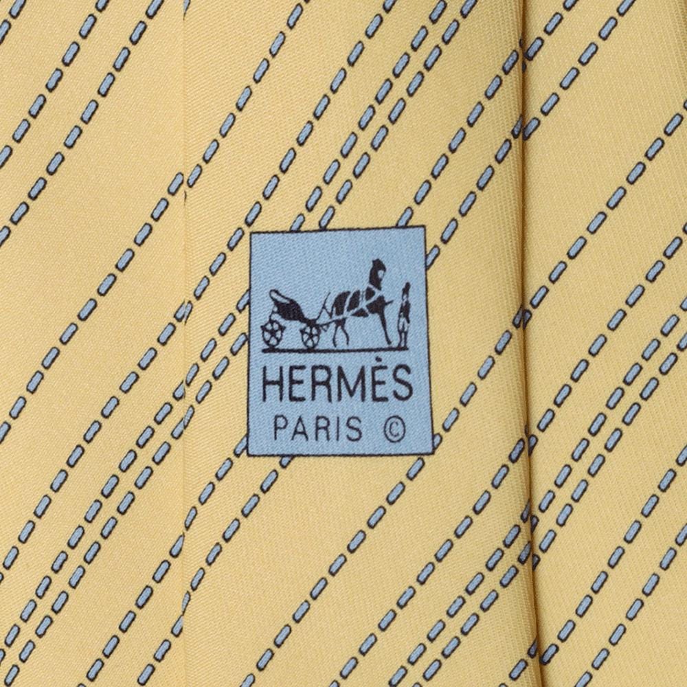 Hermes Men's Silk Tie Geometric Pattern 5114 | Necktie Cravate