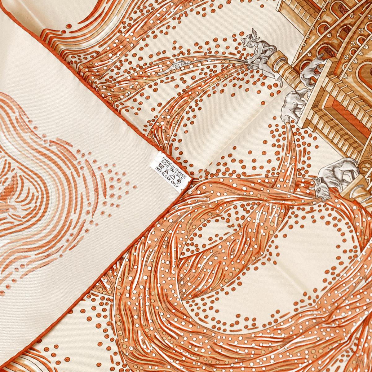 Hermes Scarf "Les Rivieres de Babel" by Annie Faivre 90cm Silk | Carre Foulard