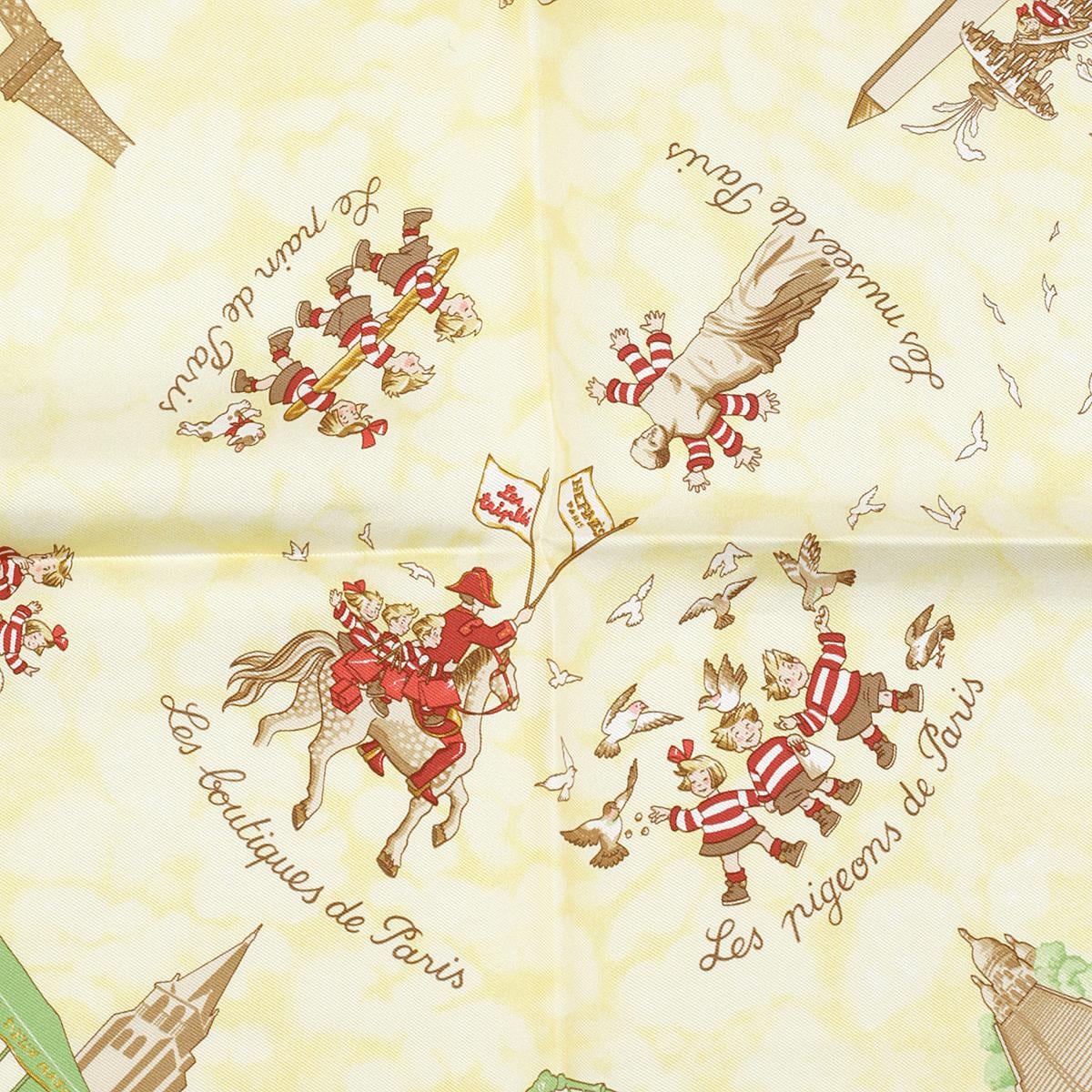 Hermes Scarf 45cm "Les Triples" by Nicole Lambert Silk Gavroche