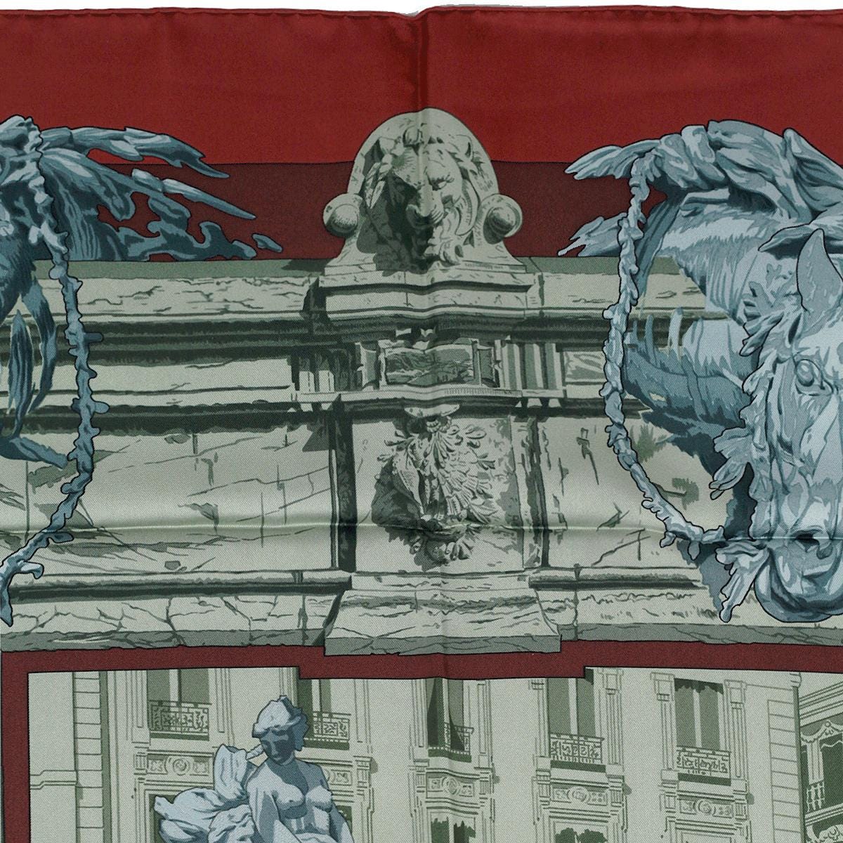 Hermes Scarf "La Fontaine de Bartholdi" by Vladimir Rybaltchenko 90cm Silk