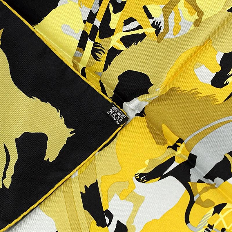 Hermes Scarf "Ex-Libris en Camouflage" by Benoit Pierre Emery 90cm Silk | Carre Foulard