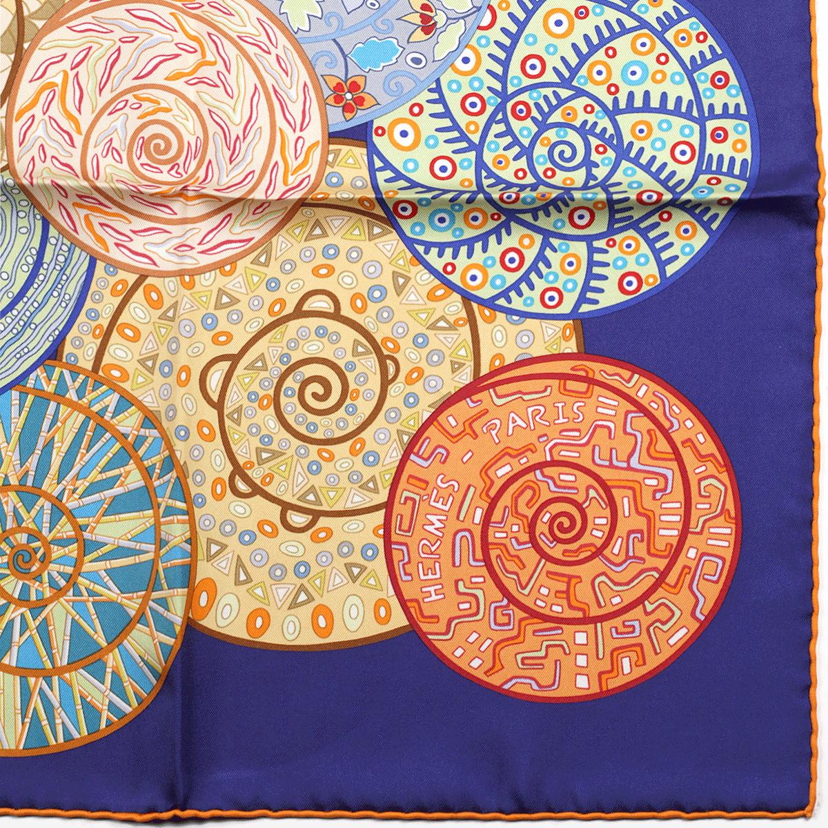 Hermes Scarf "Reves d'Escargots" by Christine Henry 90cm Silk | Carre Foulard