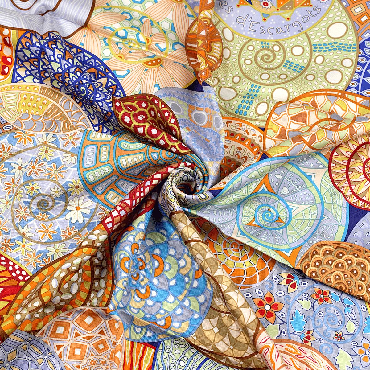 Hermes Scarf "Reves d'Escargots" by Christine Henry 90cm Silk | Carre Foulard