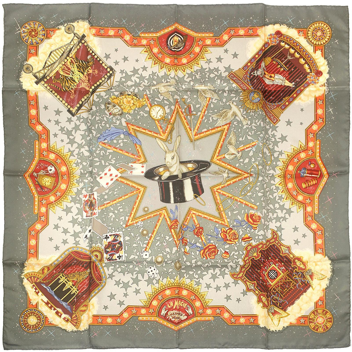 Hermes Scarf "La Magie" by Claudia Stuhlhofer Mayr 90cm Silk