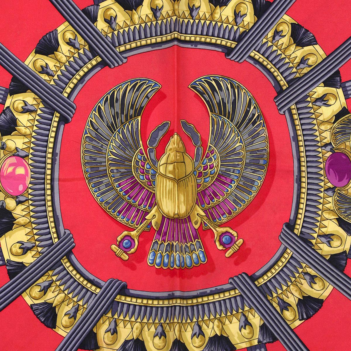 Hermes Scarf "Egypte" by Caty Latham 90cm Silk
