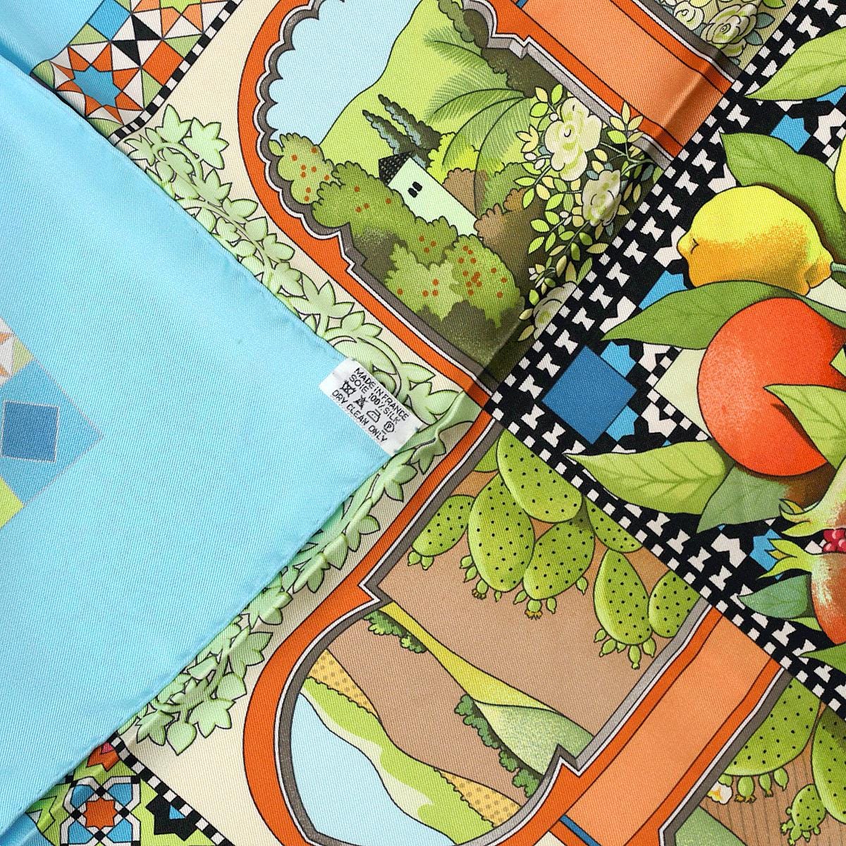 Hermes Scarf "Les Jardins d'Andalousie" by Aline Honore 90cm Silk | Carre Foulard