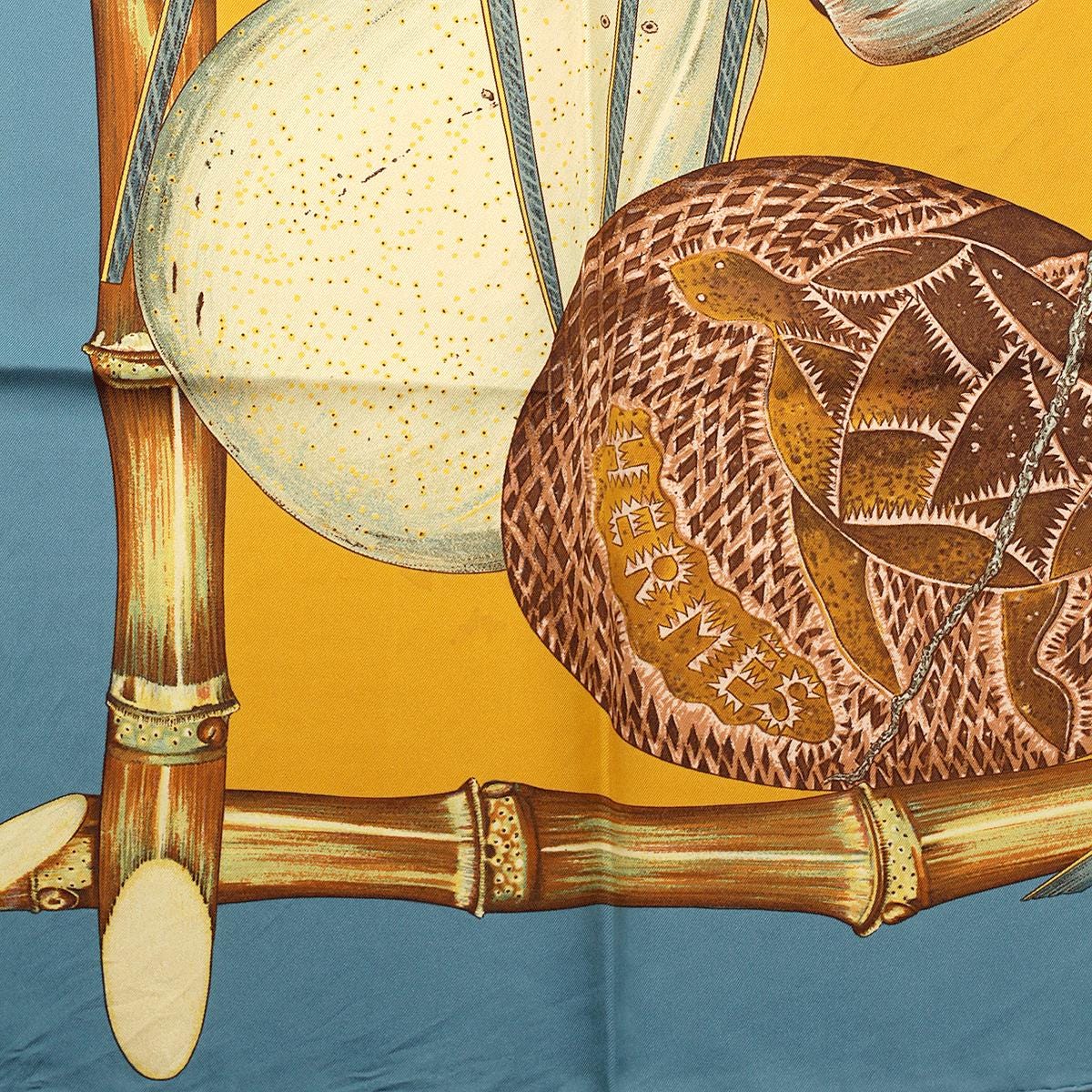 Hermes Scarf "Jardin Creole" by Valerie Dawlat Dumoulin Vintage 90cm Silk | Carre Foulard