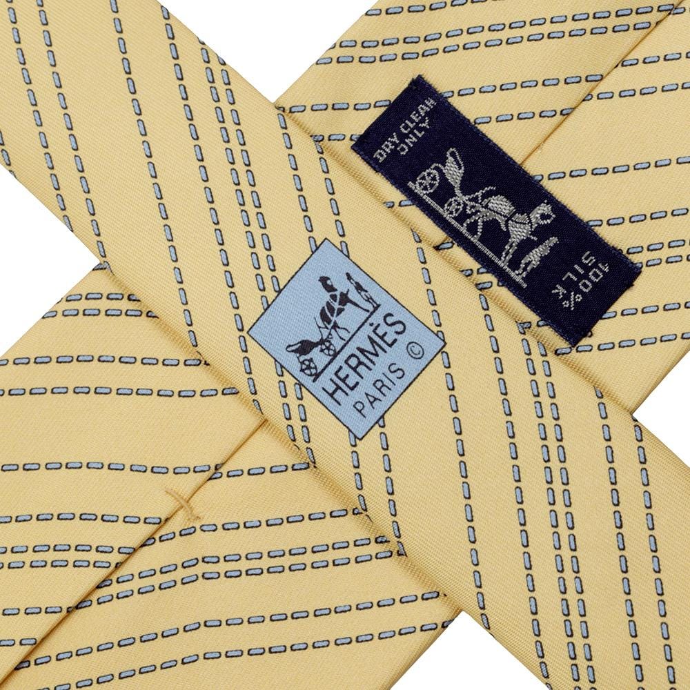 Hermes Men's Silk Tie Geometric Pattern 5114 | Necktie Cravate