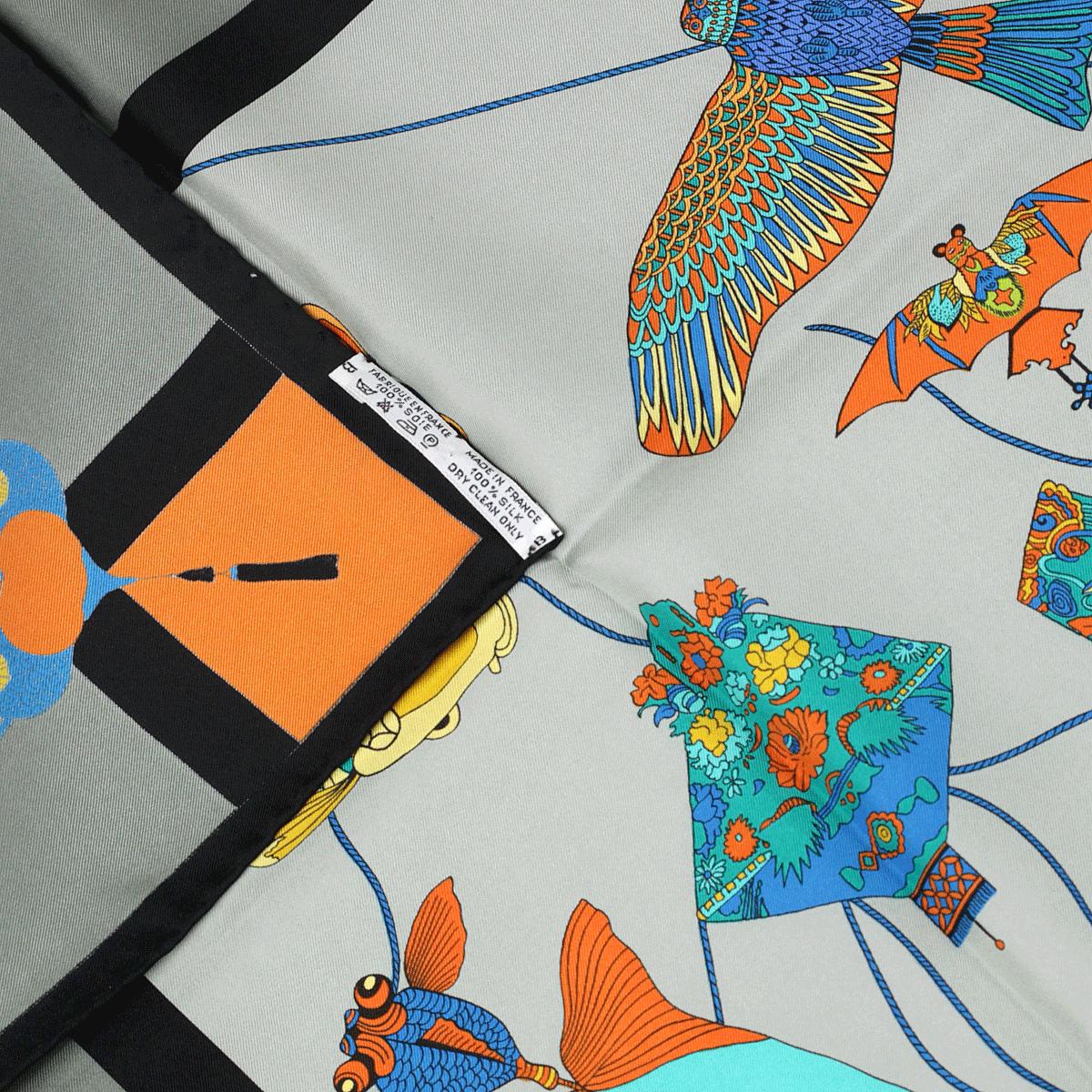 Hermes Scarf "Soies Volantes" by Loic Dubigeon 90cm Silk | Carre Foulard Rare