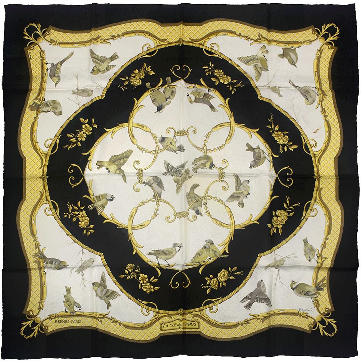 Hermes Scarf "La Cle des Champs" by Francoise Faconnet 90cm Silk Jacquard | Carre Foulard