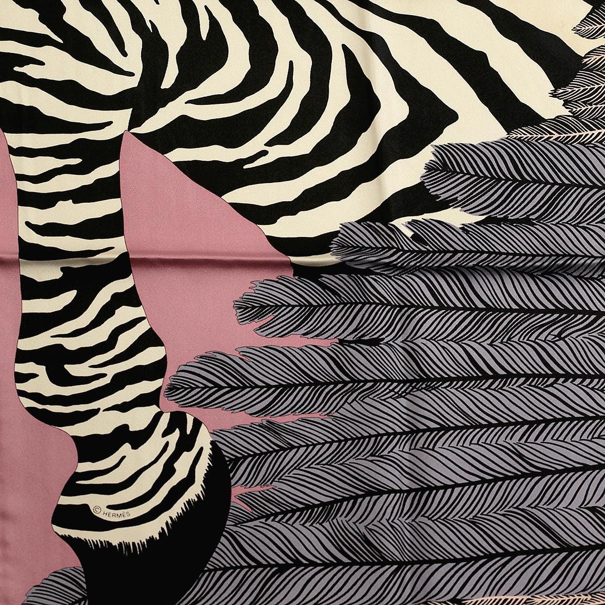 Hermes Scarf "Zebra Pegasus" by Alice Shirley 90cm Silk | Grail