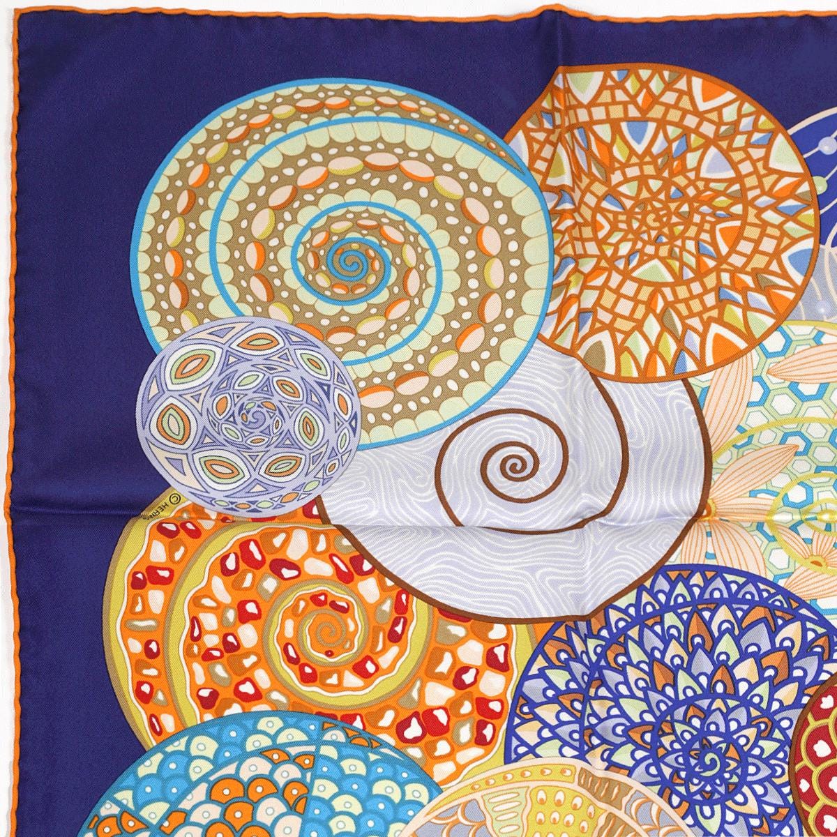 Hermes Scarf "Reves d'Escargots" by Christine Henry 90cm Silk | Carre Foulard