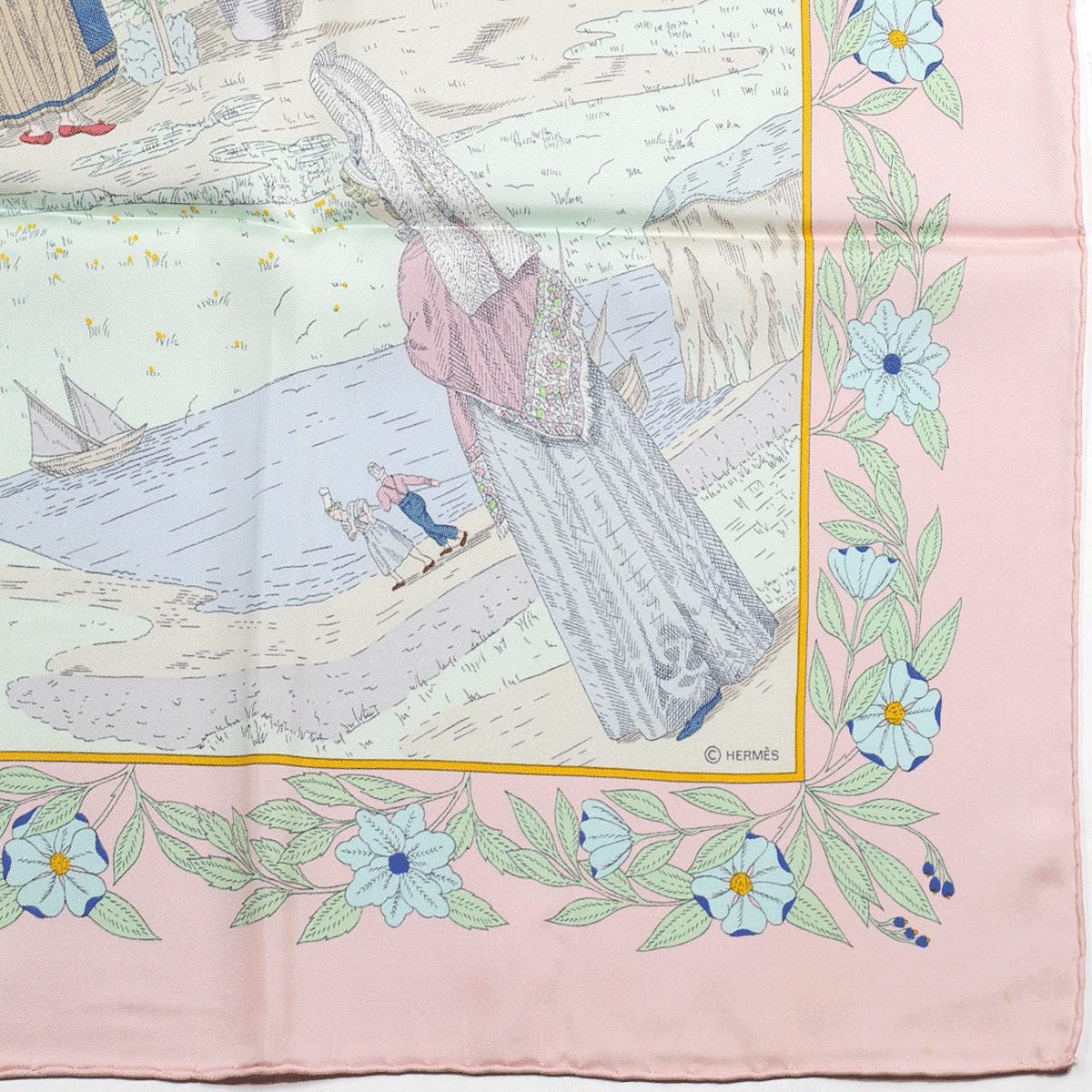 Hermes Scarf "Coiffes Normandes" by Zoe Pauwels 90cm Silk | Carre Foulard