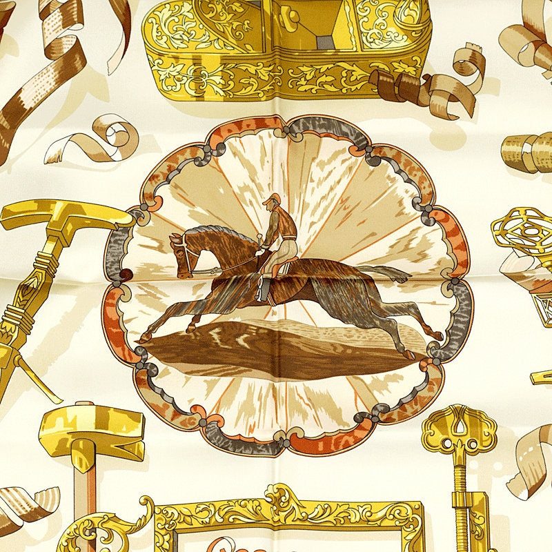 Hermes Scarf "Copeaux" by Caty Latham 90cm Silk | Carre Foulard