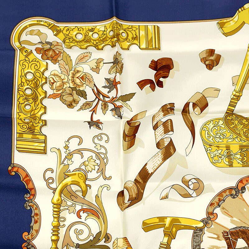 Hermes Scarf "Copeaux" by Caty Latham 90cm Silk | Carre Foulard