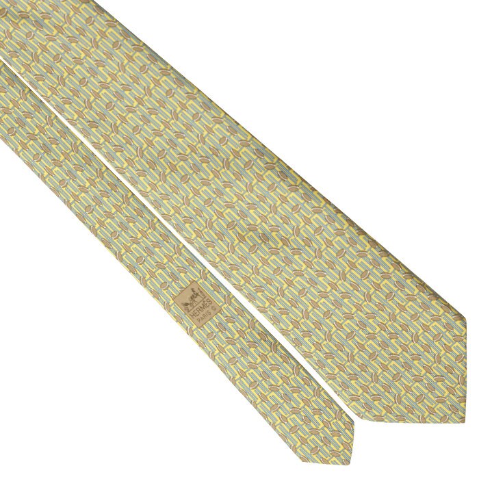 Hermes Men's Silk Tie Geometric Pattern 5617