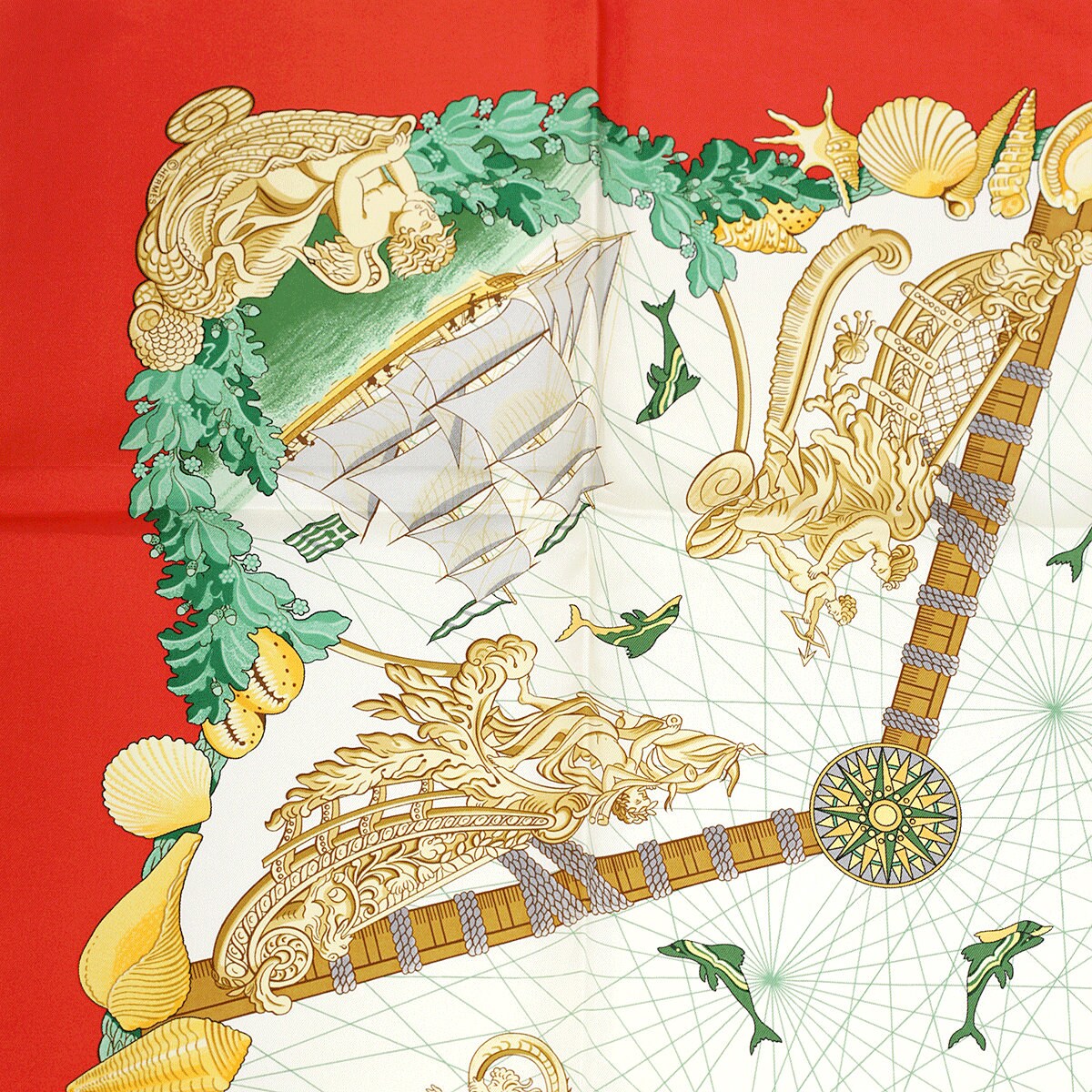 Hermes Scarf "Balade Oceane" by Julia Abadie 90cm Silk