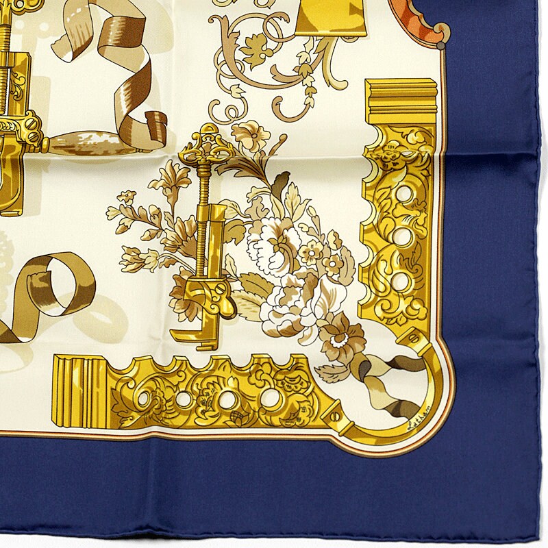Hermes Scarf "Copeaux" by Caty Latham 90cm Silk | Carre Foulard