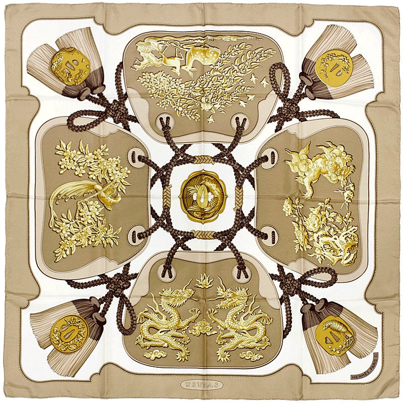 Hermes Scarf "Tsubas" by Christiane Vauzelles 90cm Silk | Carre Foulard