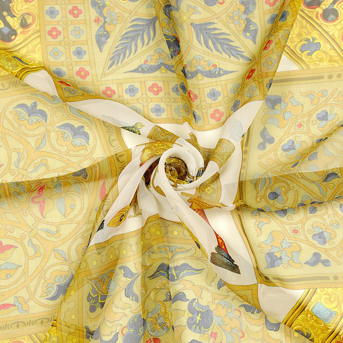 Hermes Scarf "Ciels Byzantins" by Julia Abadie 140cm Mousseline Chiffon Silk | Carre Foulard