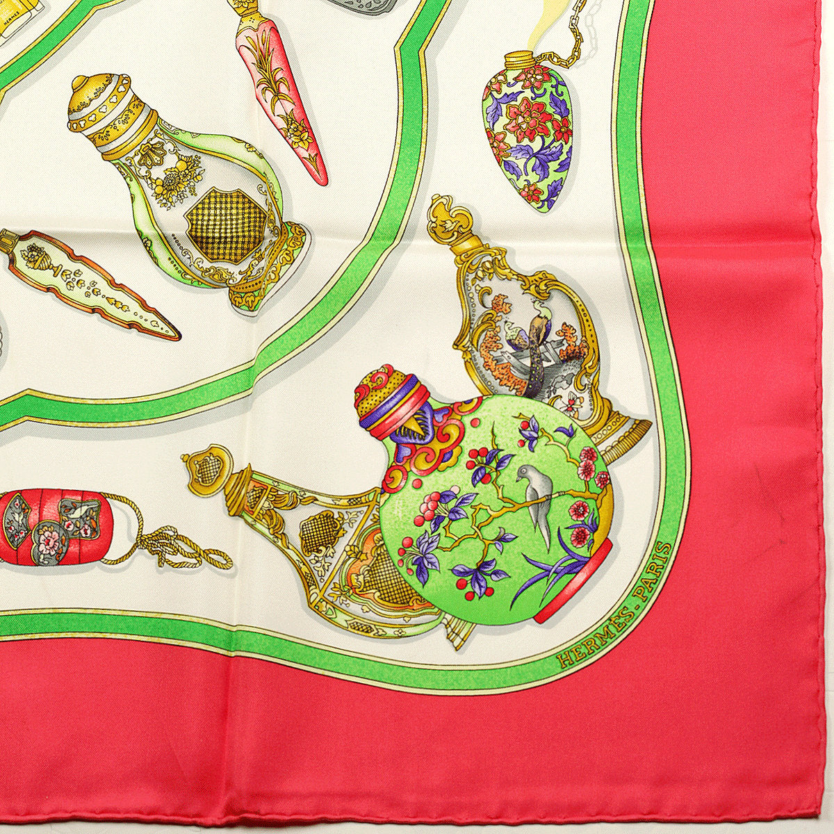 Hermes Scarf "Flacons" by Catherine Baschet 90cm Silk | Foulard Carre