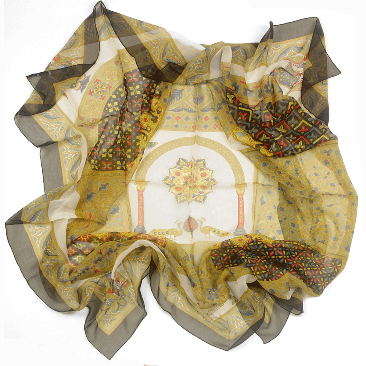 Hermes Scarf "Ciels Byzantins" by Julia Abadie 140cm Mousseline Chiffon Silk | Carre Foulard